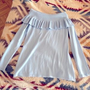 Lilly Pulitzer NWT off the should ruffle sweater